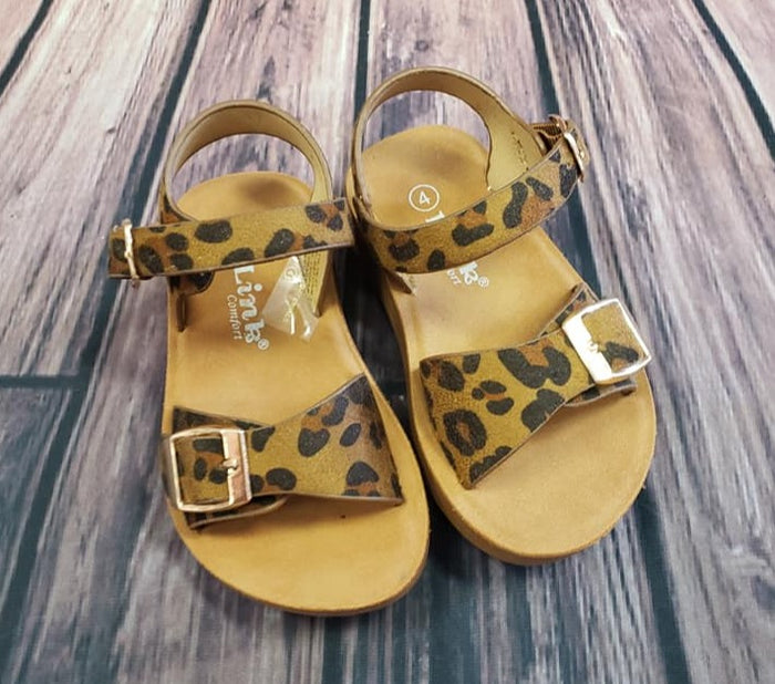 Girl's Link Leopard Sandals