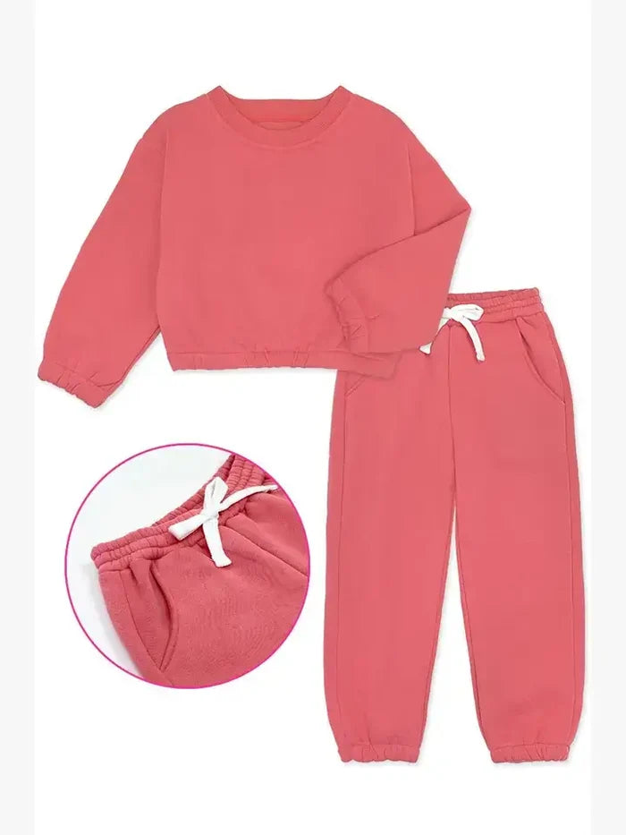 GKSS-22-3002B- Girl's 2 pc Pant Jog Set