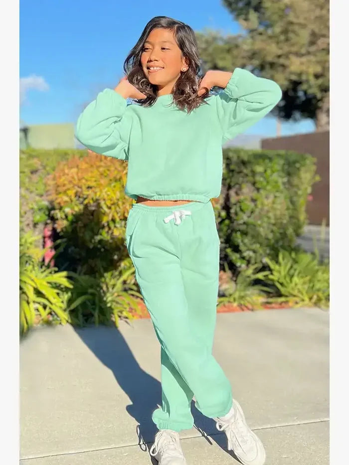 GKSS-22-3002B- Girl's 2 pc Pant Jog Set