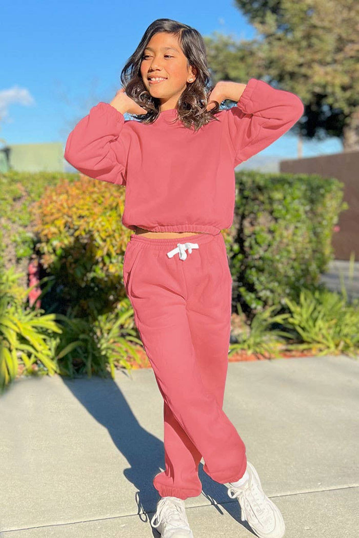 GKSS-22-3002B Girl's 2 pc Pant Jog Set