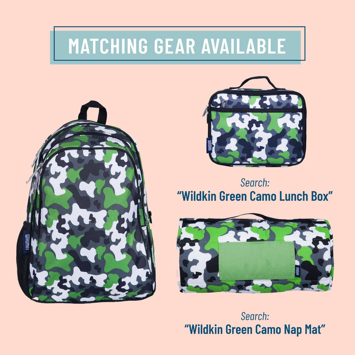 Green Camo  Backpack - 15 Inch