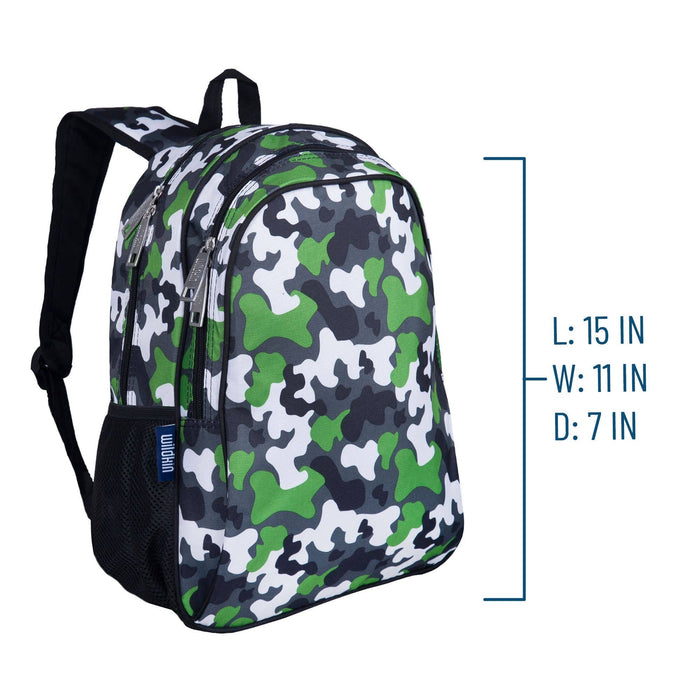 Green Camo  Backpack - 15 Inch
