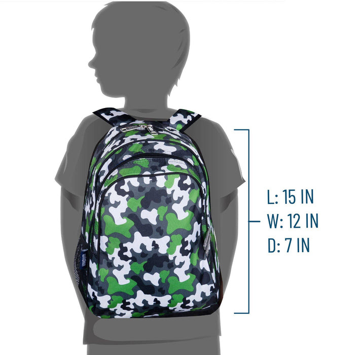Green Camo  Backpack - 15 Inch