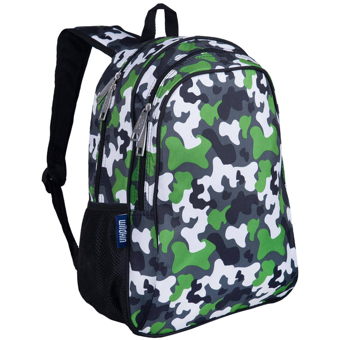 Green Camo  Backpack - 15 Inch