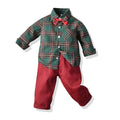 Green/Burg Plaid Outfit w/Bow Tie 30