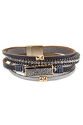Grey druzy strand bracelet