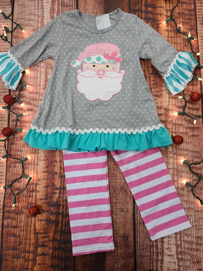 Grey P.D. Santa 2pc