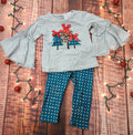 Grey/Blue Christmas Tree 2pc