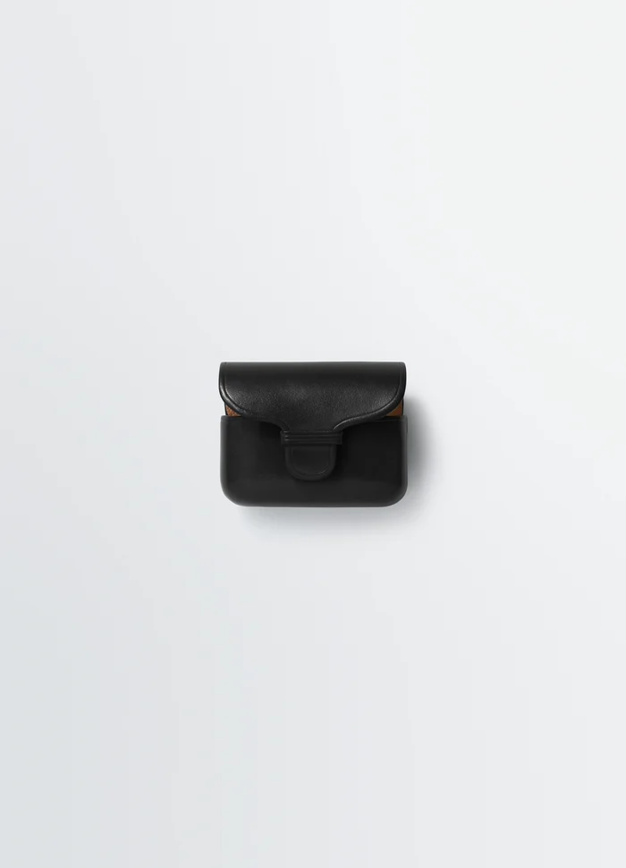 IL BUSSETTO FOR LEMAIRE AIRPODS PRO in Molded vegetable-tanned leather, product shot, Front view Compact design