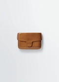 IL BUSSETTO FOR LEMAIRE CARD HOLDER in vegetable-tanned leather, product shot, front view molded leather design