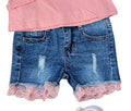 Jean Shorts w/Lace Trim