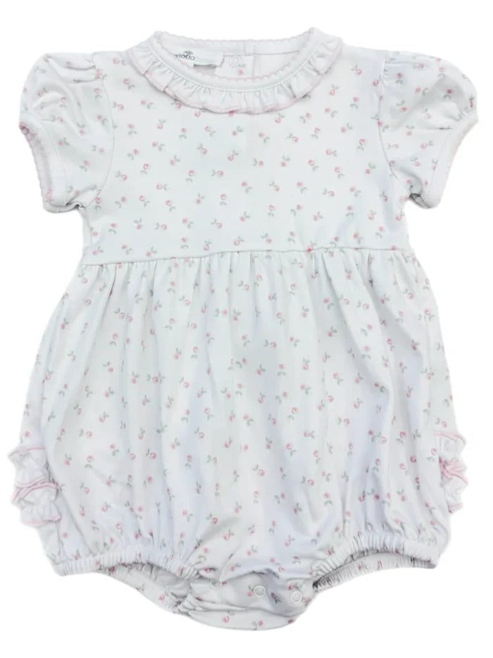 Juliette's Classics Print Ruffle Short Sleeve Bubble Floral pink