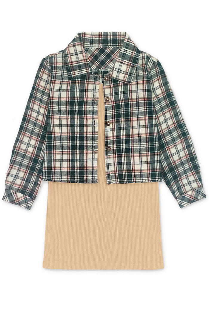Khaki/Plaid Dress