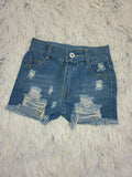 Kids Distressed Denim Shorts 63