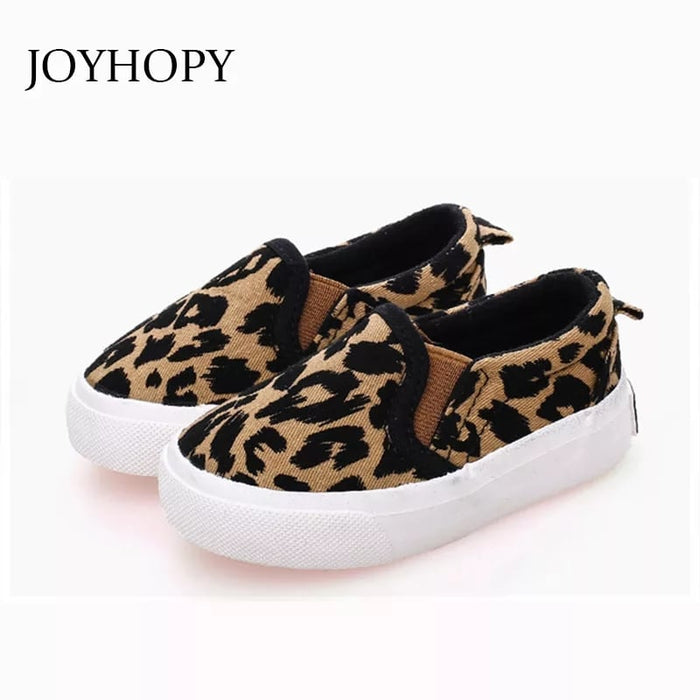 Kids Leopard Slip on Canvas Shoe