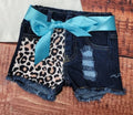 Kids Light Leopard Block Shorts