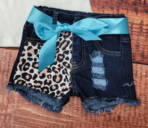 Kids Light Leopard Block Shorts
