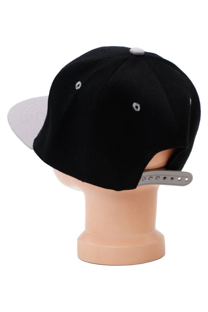 Kids Solid Twill Snap Back Flat Bill Cap