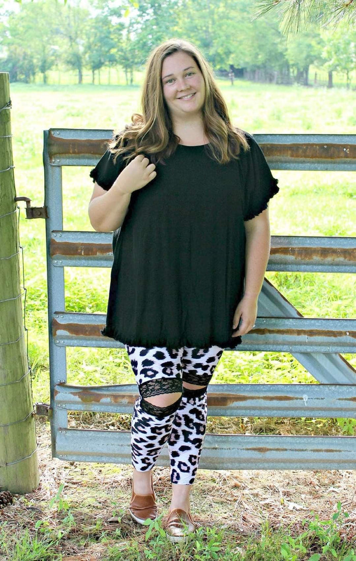 Lace Knee Leggings