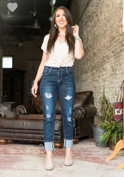 L&B Distressed BF Jeans 37