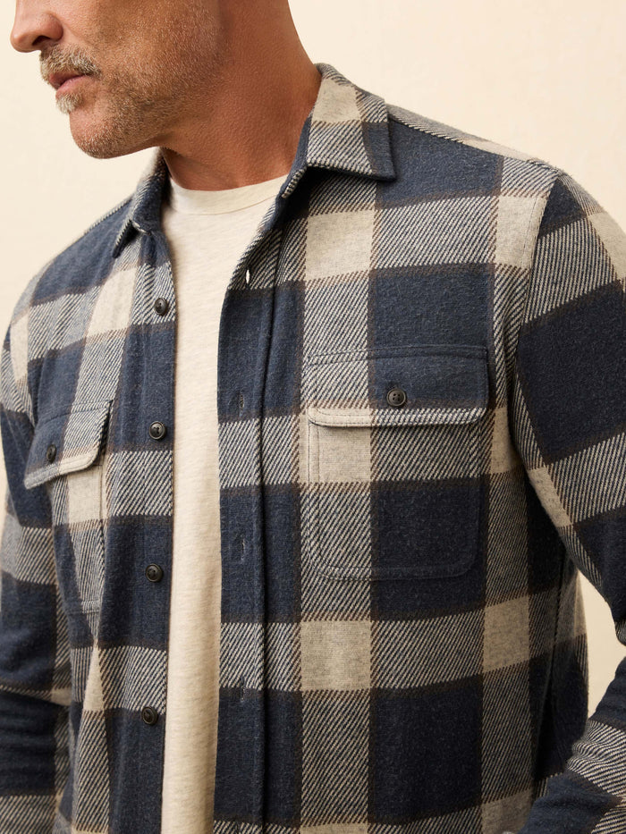 | Legend™ Sweater Shirt - Navy Cloud Plaid | Faherty Brand