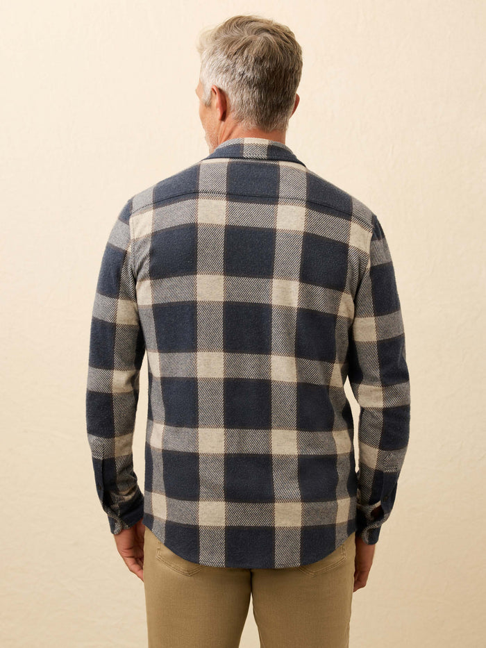 | Legend™ Sweater Shirt - Navy Cloud Plaid | Faherty Brand