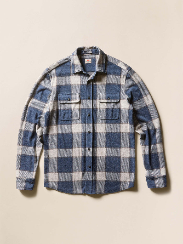 | Legend™ Sweater Shirt - Navy Cloud Plaid | Faherty Brand