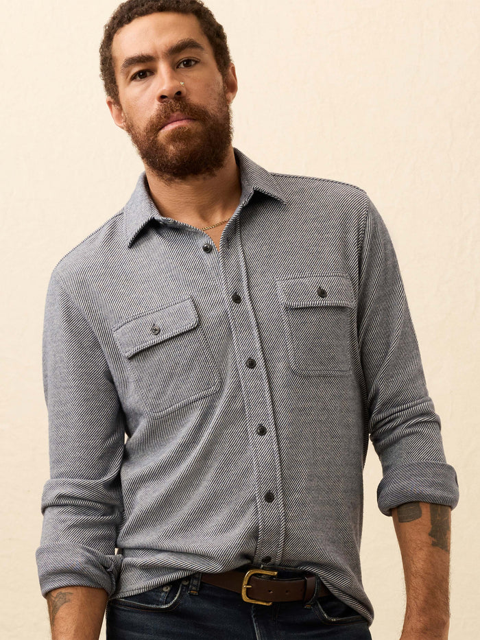 | Legend™ Sweater Shirt - Navy Ink Twill | Faherty Brand