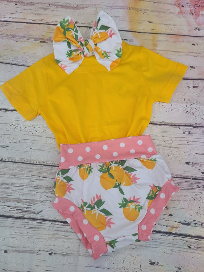 Lemon Bummie Set