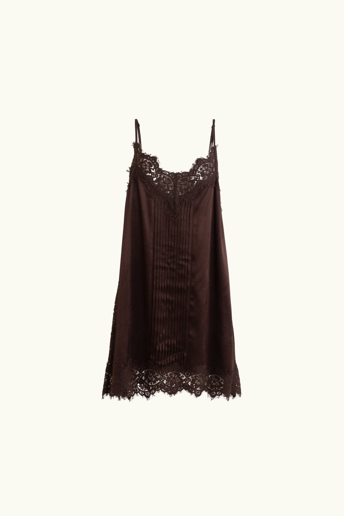 Lenny Satin Lace Short Slip Dress