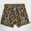 Leopard distressed Shorts