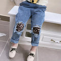 Leopard Patch Jeans
