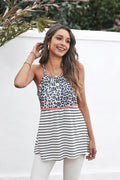 Leop/Stripe Rocker Tank