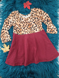 Leop/Wine Dress