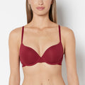 Lightly Lined Demi Cotton bra in Plum Rose