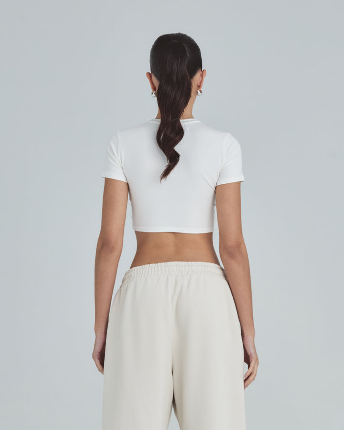 Line Basic Baby Tee White