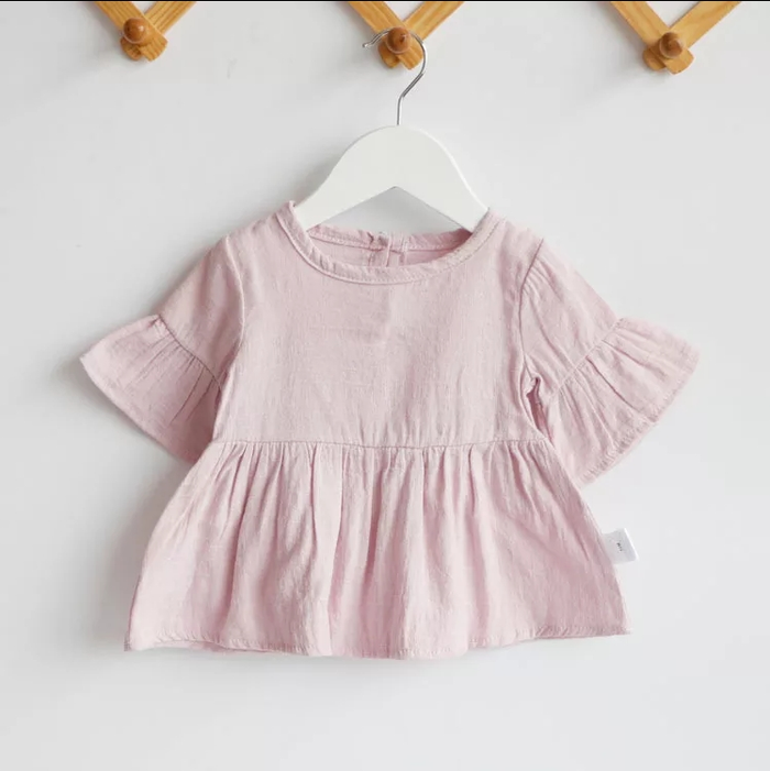 Linen Bell Sleeve Top