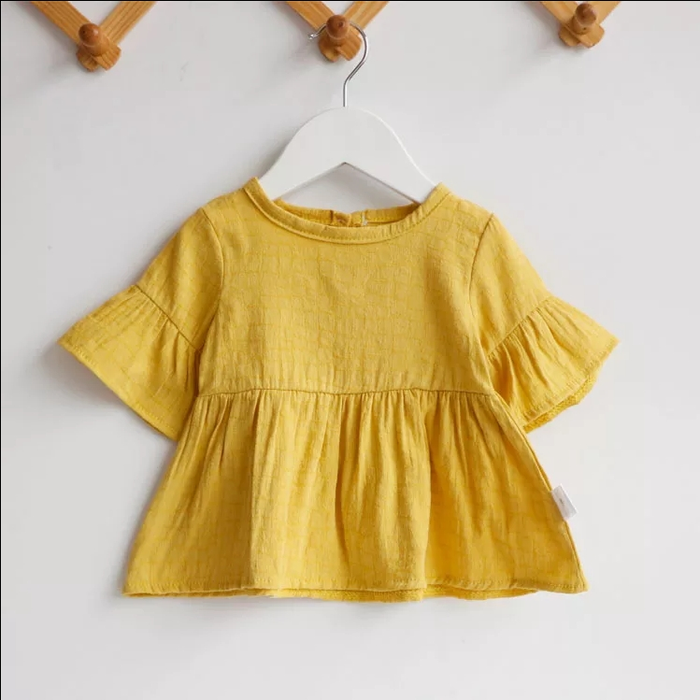 Linen Bell Sleeve Top