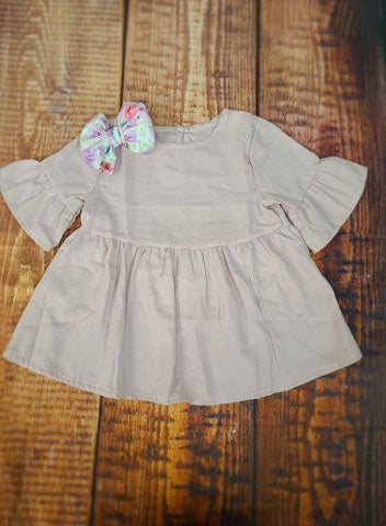 Linen Bell Sleeve Top