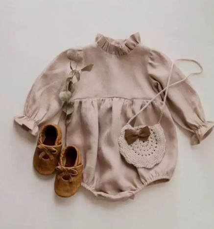 Linen Ruffle Collar Longsleeve