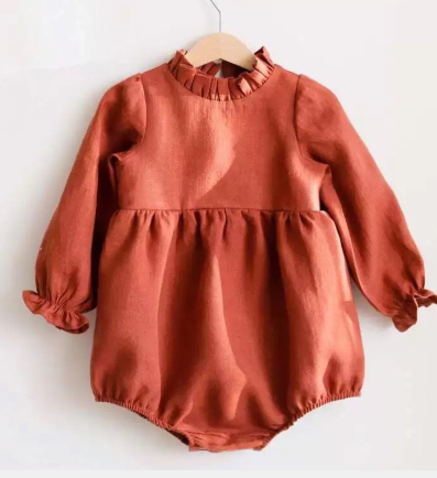 Linen Ruffle Collar Longsleeve