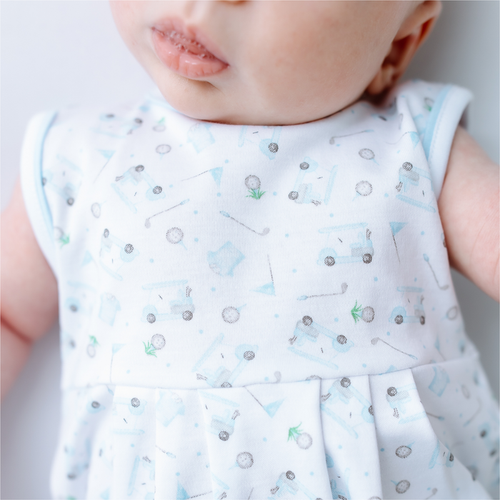 Little Golfer Print Bubble - blue