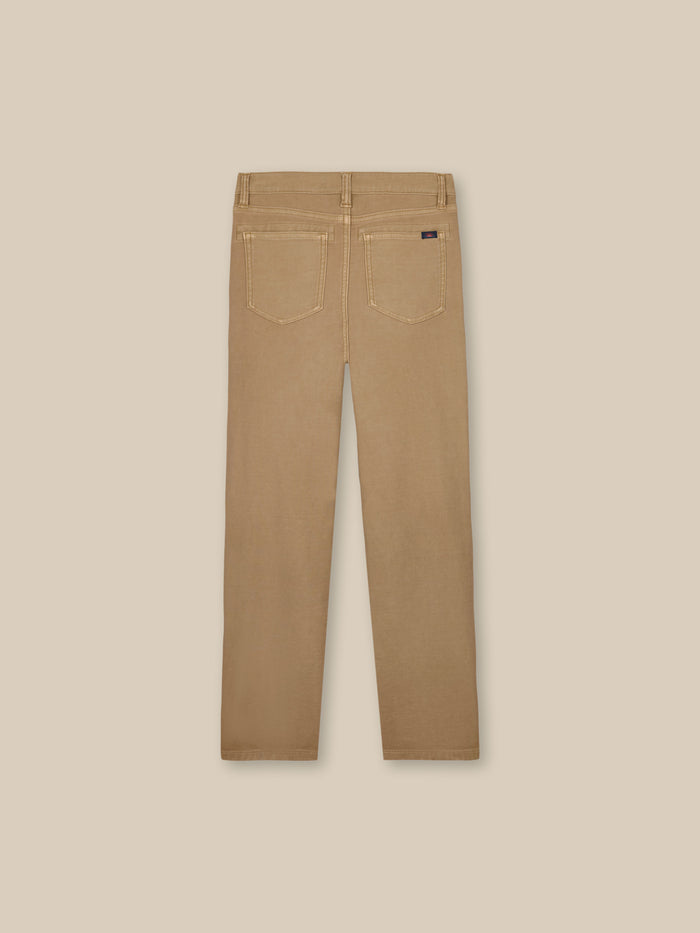 Beige pants viewed from behind