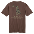 Local boy brush camo dog & moon ss tee