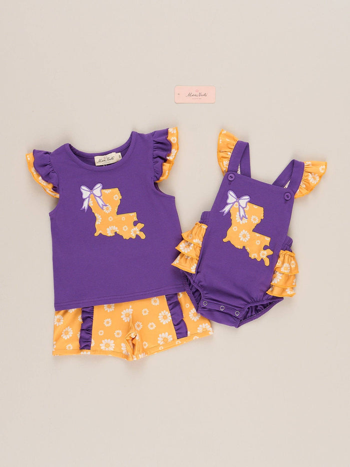 Louisiana Embroidered Floral Ruffle Outfit