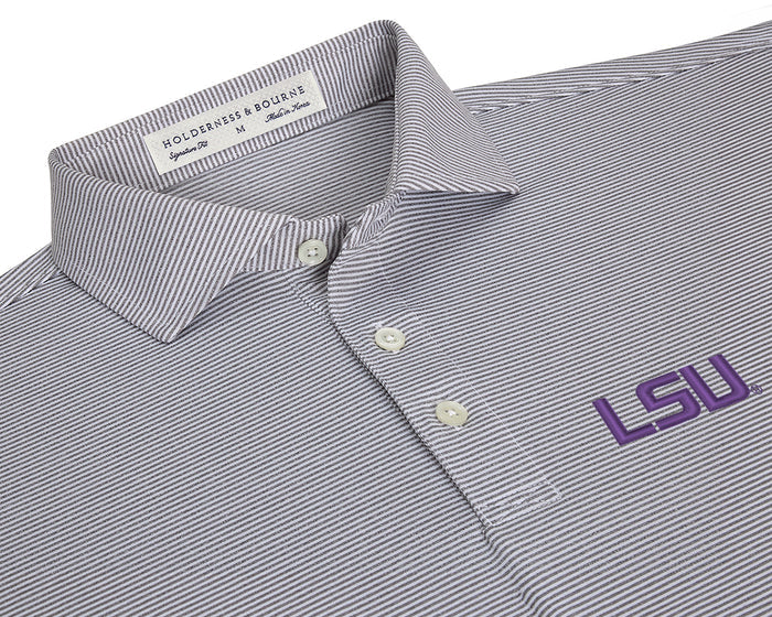 Louisiana State University Perkins Shirt: Gray & White