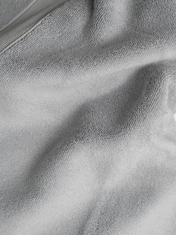 Close up of light grey luxe bath fabric |Color:Light Grey