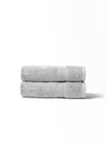 Light grey hand towels folded with white background |Color:Light Grey