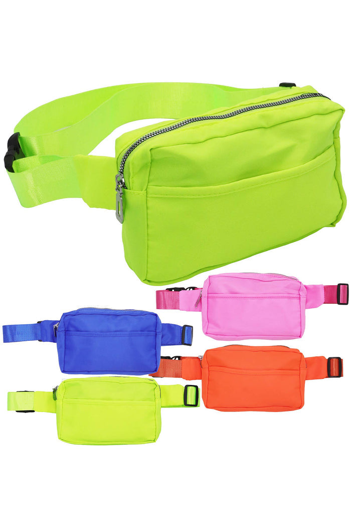 Matte Neon Color Belt Bum Fanny Pack