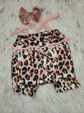 Mauve Leopard Pom Romper